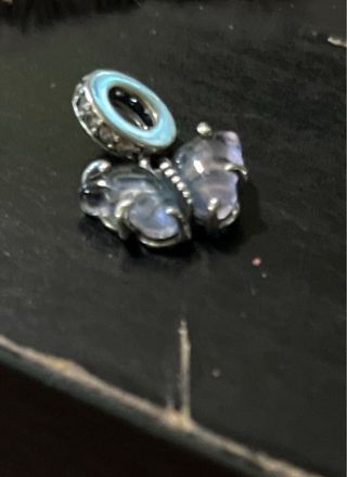 Charm Mariposa Plata Azul