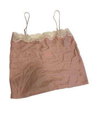 Camiseta lencera Zara rosa