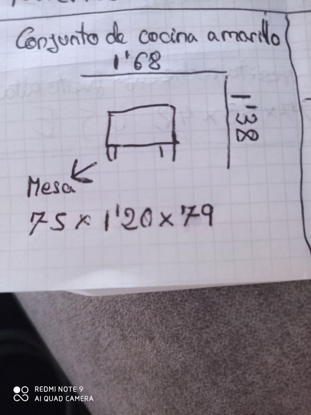 Conjunto cocina amarillo