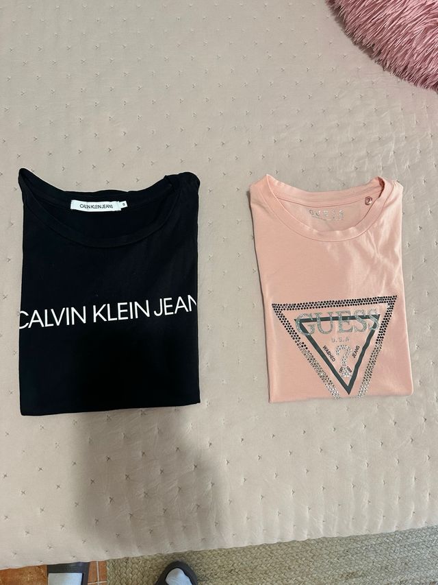 2 Camisetas S - Calvin Klein & Guess