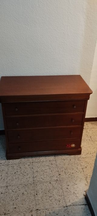 Cómoda madera 4 cajones