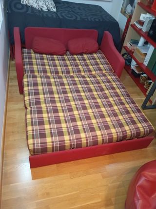 Sofá cama rojo - Multicolor