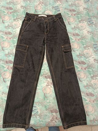 Jeans cargo Bershka neri