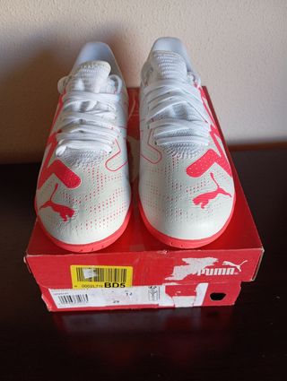 Zapatillas Puma niño - blancas y rosas