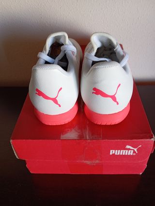Zapatillas Puma niño - blancas y rosas