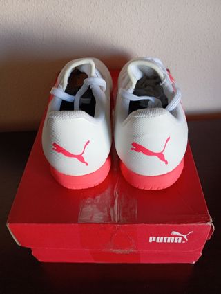 Zapatillas Puma niño - blancas y rosas