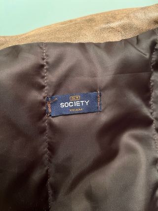 Giacca pelle vintage marrone