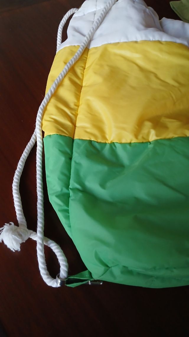 Bolso acolchado amarillo-verde