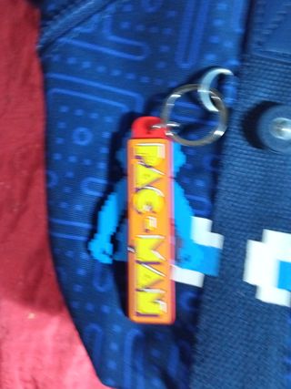 Bolso Kipling Pac-Man azul-amarillo bandolera mano