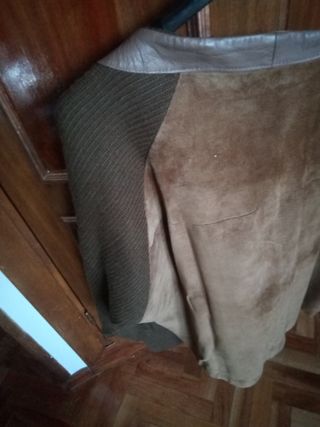 Jersey piel | Sudadera lana beige-marrón