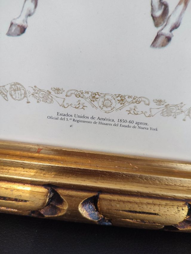 2 Cuadros militares dorados