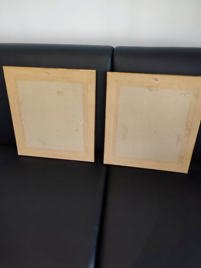 2 Cuadros militares dorados