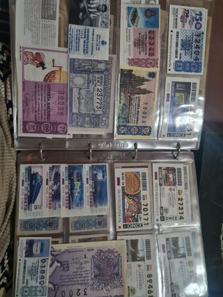 Cupones ONCE antiguos Y loteria