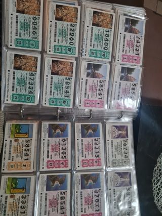 Cupones ONCE antiguos Y loteria