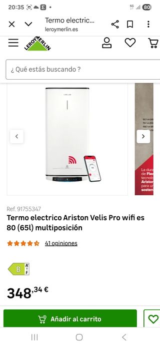 Termo Ariston Velis Pro Wifi 80 [65litros]