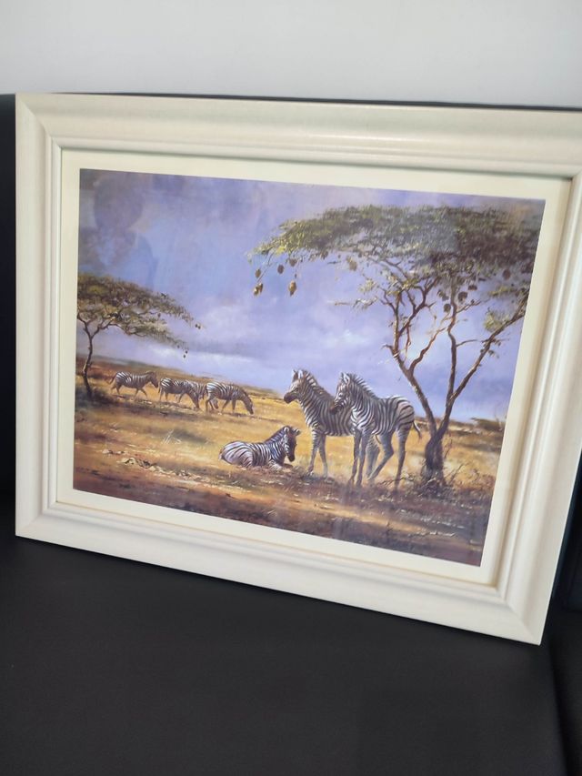 2 Cuadros África: Zebras & Elefantes