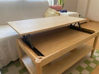 Mesa centro madera elevable extensible 