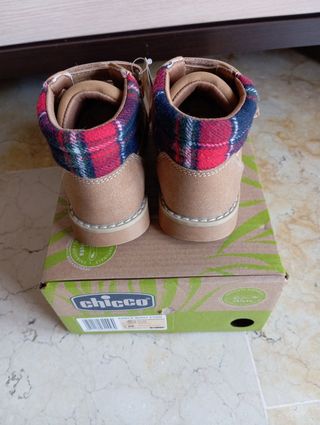 Botitas Chicco marrón-rojo
