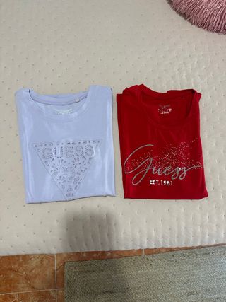 2 Camisetas Guess - Azul y Roja
