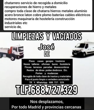 Servicio Limpiezas vaciados trasportes mudanzas