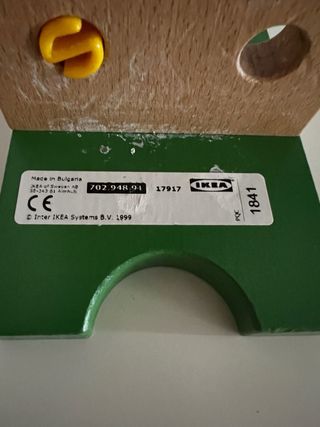 Blocco MULA IKEA con pioli e martello multicolore 