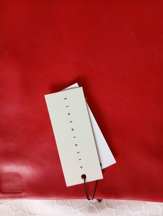 Mini falda roja cuero