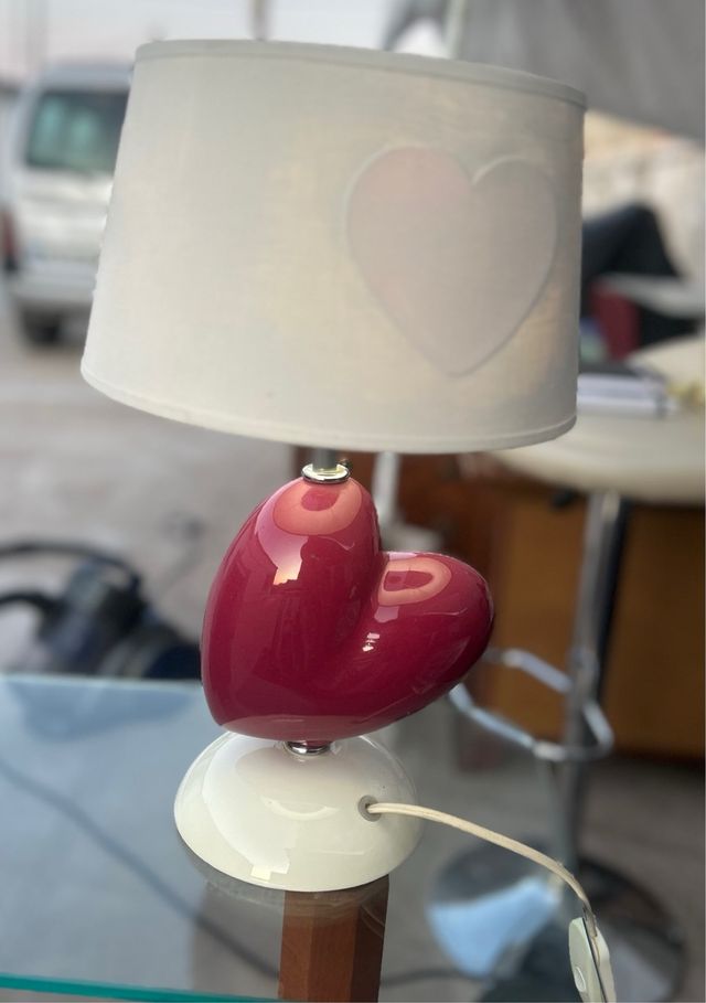 Lampara Corazón - Rosa y Blanca