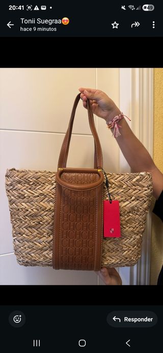 Bolso Carolina Herrera rafia