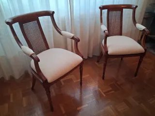 MUEBLE SALÓN+MESA+6 SILLAS+LÁMPARA+CORTINAS+RIEL