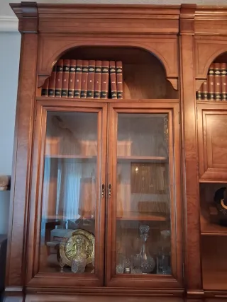 MUEBLE SALÓN+MESA+6 SILLAS+LÁMPARA+CORTINAS+RIEL