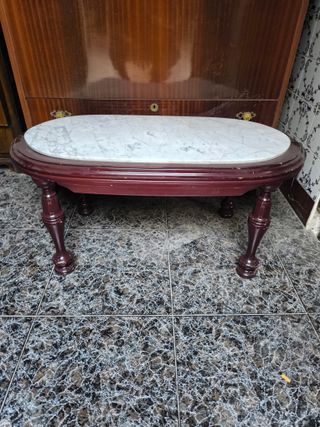 Mesa centro ovalada mármol