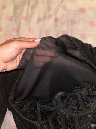 Corset negro manga larga