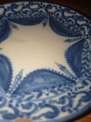 Plato Talavera azul y blanco