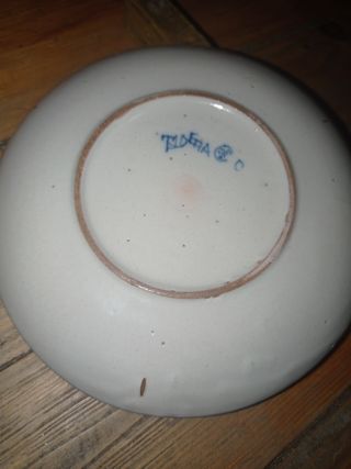 Plato Talavera azul y blanco