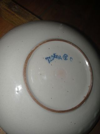 Plato Talavera azul y blanco
