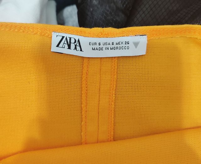 Vestido naranja Zara mujer Talla S
