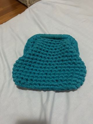 Borsa uncinetto turchese