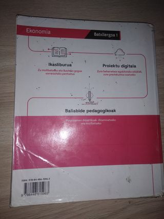 Ekonomia 1 BACH EUSKADI. Libro del alumno.