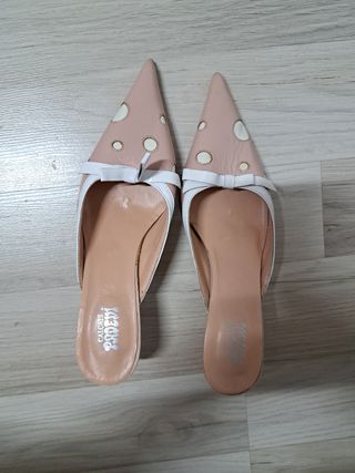 Zapatos rosa-blanco,talla 37