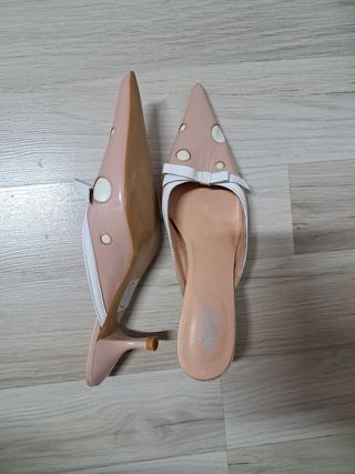Zapatos rosa-blanco,talla 37