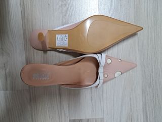 Zapatos rosa-blanco,talla 37