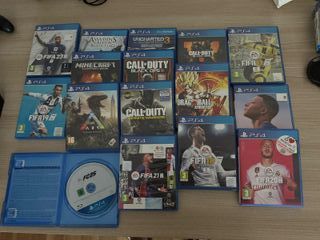 PS4, 1 mando, base de carga y 16 juegos