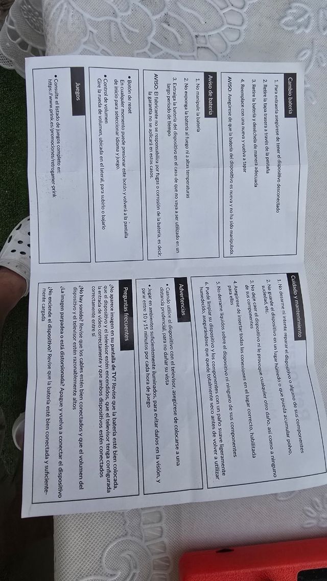 Consola Retro gamer roja