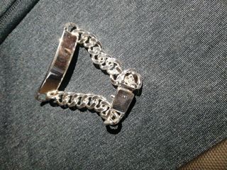 Pulsera esclava plata con cierre especial de plata