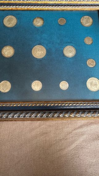 Cuadro decorativo colección de monedas
