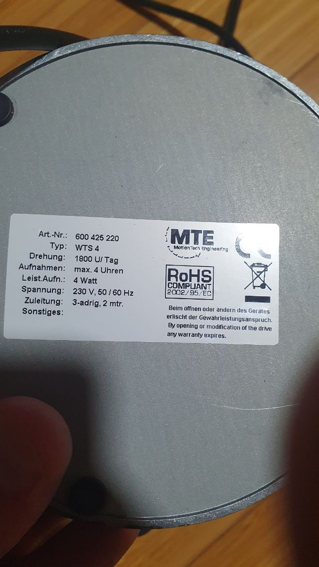 MTE WTS4 - watch winder carica Rotazione Orologi