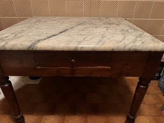 Tavolo antico marmo legno