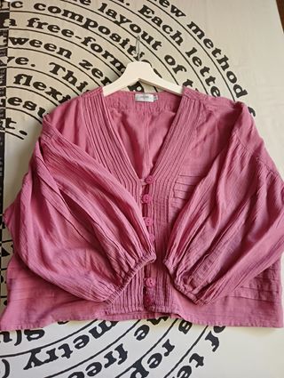 Blusa Renatta&go Rosa - Manga Larga