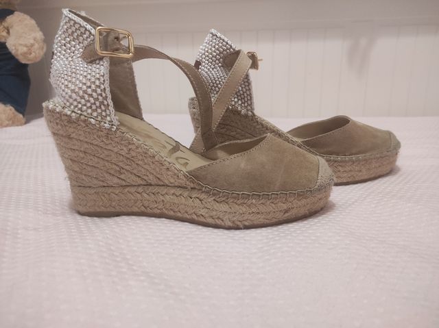 Alpargatas Vidorreta beige - cuña