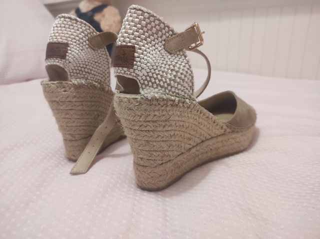 Alpargatas Vidorreta beige - cuña